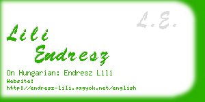 lili endresz business card